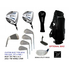 AGXGOLF CUSTOM BOY'S EDITION GOLF CLUB SET: BONUS UTILITY WOOD & SW; OPTIONAL STAND BAG  & FREE PUTTER & HEAD COVERS: SUPER DISCOUNT CLOSEOUT SETS